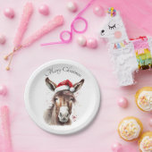 Merry Little Christmas Donkey, op maat Papieren Bordje (Feest)