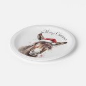 Merry Little Christmas Donkey, op maat Papieren Bordje (Gekanteld)
