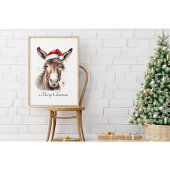 Merry Little Christmas Donkey, op maat Poster