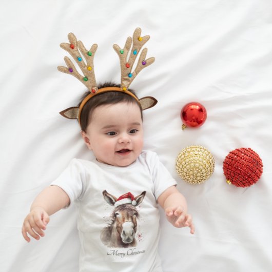 Merry Little Christmas Donkey, op maat Romper