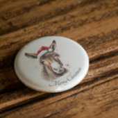 Merry Little Christmas Donkey, op maat Ronde Button 3,2 Cm