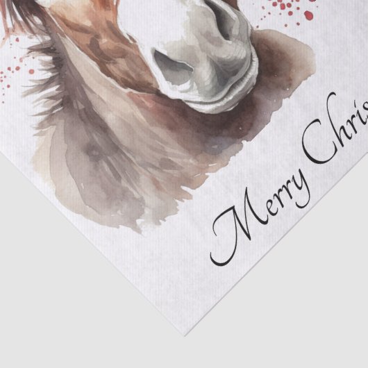Merry Little Christmas Donkey, op maat Tissuepapier (Detail)