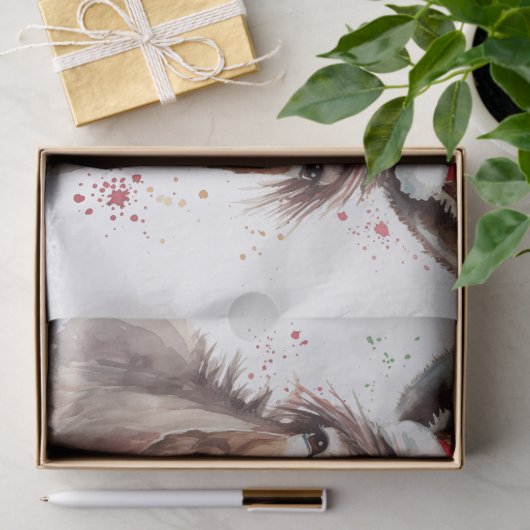 Merry Little Christmas Donkey, op maat Tissuepapier (Geschenk)