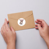 Merry Little Christmas Donkey, op maat Vierkante Sticker