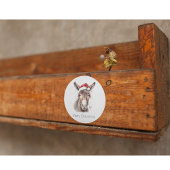 Merry Little Christmas Donkey, op maat Vierkante Sticker