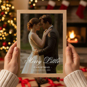 Merry Little Christmas Elegant Paar Kaart