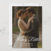 Merry Little Christmas Elegant Paar Kaart (Voorkant)