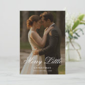 Merry Little Christmas Elegant Paar Kaart (Staand voorkant)