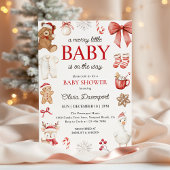 Merry Little Christmas Festive Winter Baby Shower Kaart
