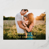 Merry Little Christmas Folie vakantie Kaart (Voorkant)