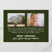 Merry Little Christmas Folie vakantie Kaart (Achterkant)