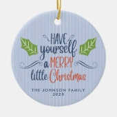 Merry Little Christmas Foto Keramisch Ornament (Voorkant)