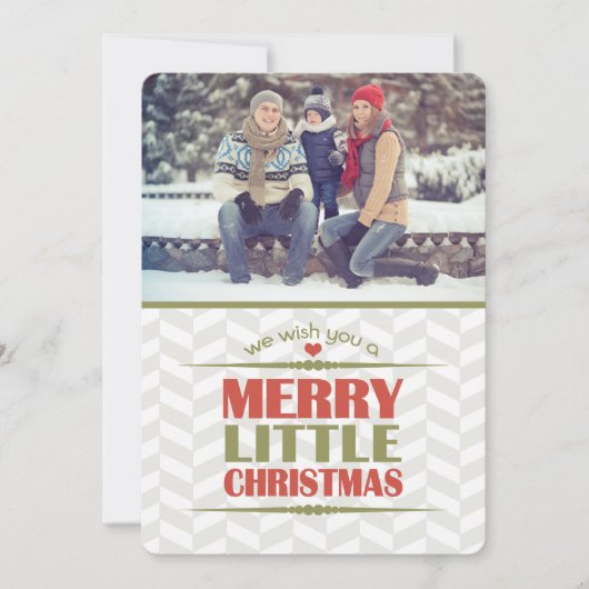Merry Little Christmas Foto Platte Kaarten (Voorkant)