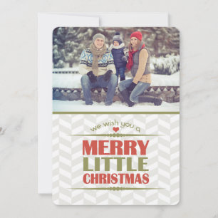 Merry Little Christmas Foto Platte Kaarten