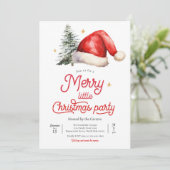 Merry Little Christmas Holiday Cocktail Party Kaart (Staand voorkant)