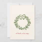 Merry Little Christmas Holiday Party Hand getekend Aankondiging (Achterkant)