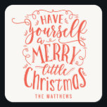 Merry Little Christmas Holiday Sticker of labels<br><div class="desc">Onze moderne en gepersonaliseerde stickers kunnen worden gebruikt als envelopzegels,  cadeaubonnen,  favoriete labels,  etiketten van objecten en nog veel meer. De mogelijkheden zijn eindeloos,  dus ga door en gebruik ze creatief. Beschikbaar in andere kleuren. De kleuren van de douane zijn ook beschikbaar op verzoek.</div>