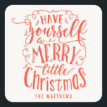 Merry Little Christmas Holiday Sticker of labels<br><div class="desc">Onze moderne en gepersonaliseerde stickers kunnen worden gebruikt als envelopzegels,  cadeaubonnen,  favoriete labels,  etiketten van objecten en nog veel meer. De mogelijkheden zijn eindeloos,  dus ga door en gebruik ze creatief. Beschikbaar in andere kleuren. De kleuren van de douane zijn ook beschikbaar op verzoek.</div>