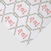 Merry Little Christmas - Holly Wreath Tissue Paper Tissuepapier (Detail)