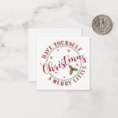 Merry Little Christmas Hulst Kerstfeest Notitiekaartje (Voorkant / Achterkant in situ)