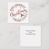 Merry Little Christmas Hulst Kerstfeest Notitiekaartje (Voorkant / Achterkant)