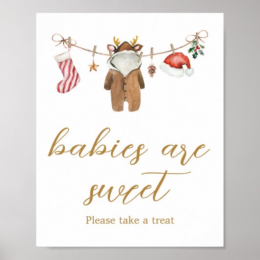 Merry Little Christmas Kleding Baby's zijn lief Poster (Voorkant)
