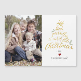 Merry Little Christmas - magnetische fotokaart