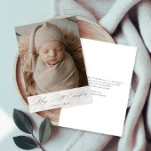 Merry Little Christmas Newborn Cute Baby Photo Feestdagenkaart