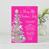 Merry Little Christmas Party uitnodiging (Staand voorkant)