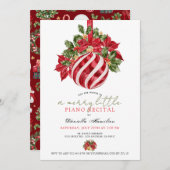 Merry Little Christmas Piano Recital Invitation Kaart (Voorkant / Achterkant)