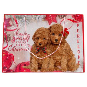 Merry Little Christmas Poedel Puppies Groot Cadeauzakje