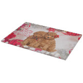 Merry Little Christmas Poedel Puppies Snijplank (Hoek)
