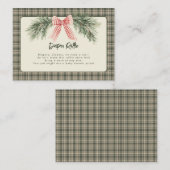 Merry Little Christmas Rustic Baby Shower Informatiekaartje (Voorkant / Achterkant)
