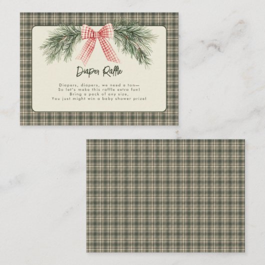 Merry Little Christmas Rustic Baby Shower  Informatiekaartje (Voorkant / Achterkant)