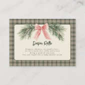 Merry Little Christmas Rustic Baby Shower Informatiekaartje (Voorkant)