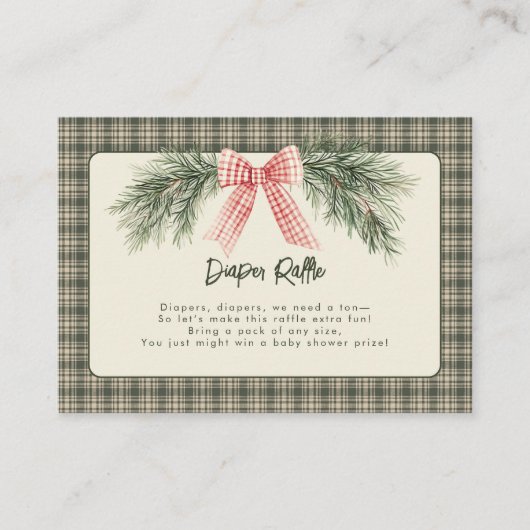 Merry Little Christmas Rustic Baby Shower Informatiekaartje (Voorkant)