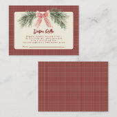 Merry Little Christmas Rustic Baby Shower Informatiekaartje (Voorkant / Achterkant)