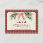 Merry Little Christmas Rustic Baby Shower  Informatiekaartje (Voorkant)
