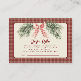 Merry Little Christmas Rustic Baby Shower  Informatiekaartje