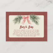 Merry Little Christmas Rustic Baby Shower  Informatiekaartje (Voorkant)