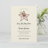 Merry Little Christmas Rustic Baby Shower  Invitat Kaart (Staand voorkant)