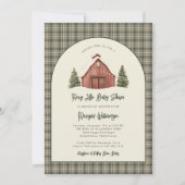 Merry Little Christmas Rustic Baby Shower   Kaart (Voorkant)