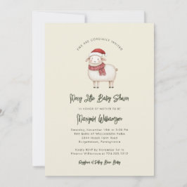 Merry Little Christmas Rustic Baby Shower  Kaart