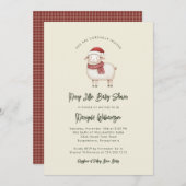 Merry Little Christmas Rustic Baby Shower Kaart (Voorkant / Achterkant)