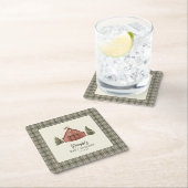 Merry Little Christmas Rustic Baby Shower  Kartonnen Onderzetters (Insitu)