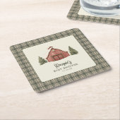 Merry Little Christmas Rustic Baby Shower  Kartonnen Onderzetters (Schuin)