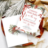 Merry Little Christmas Santa Baby shower Kaart