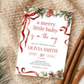 Merry Little Christmas Santa Baby shower Kaart