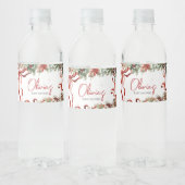 Merry Little Christmas Santa Baby shower Waterfles Etiket (Flessen)