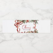 Merry Little Christmas Santa Baby shower Waterfles Etiket (Enkel label)